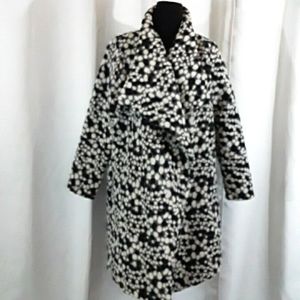 Mona B Wool Like Black/White Coat